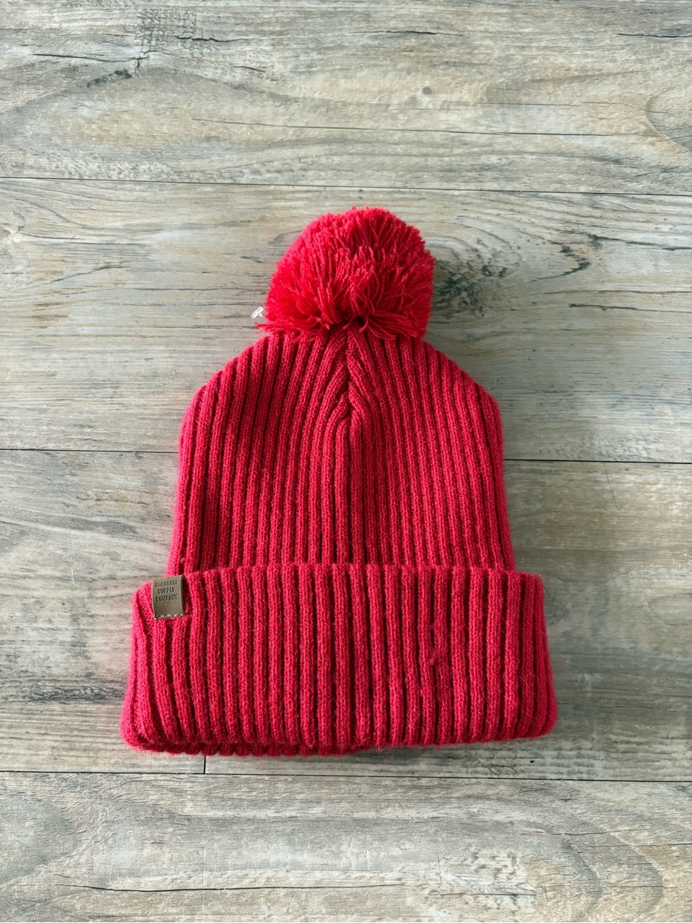 NWOT Herschel Red Pom Beanie In Red